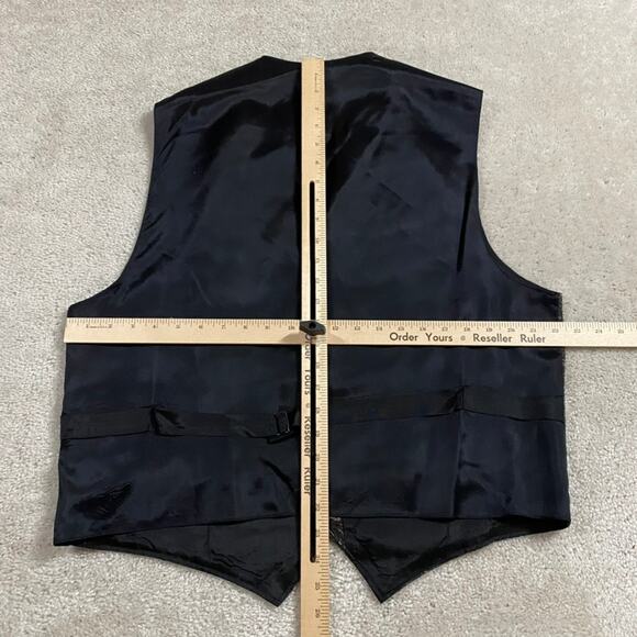 Wah Maker Vest Mens XL Burgundy Jacquard Western Frontier Dress Waistcoat - Picture 5 of 8